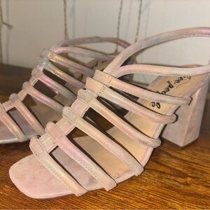 Free People Blush Strappy Heels